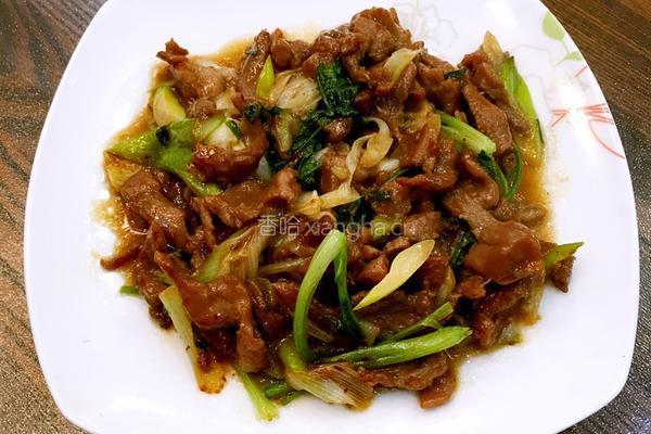 葱爆羊肉的做法图解12