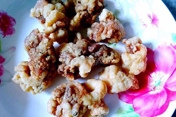 酥肉炒花菜的做法图解3