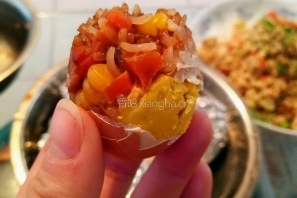 彩色糯米蛋的做法图解4