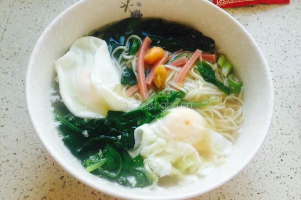 菠菜鸡蛋面的做法图解8