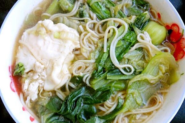 蔬菜鸡蛋龙须面的做法图解13