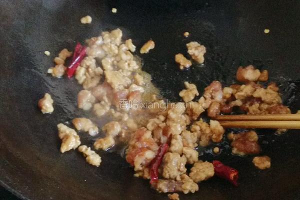 辣炒蒜薹肉沫的做法图解4