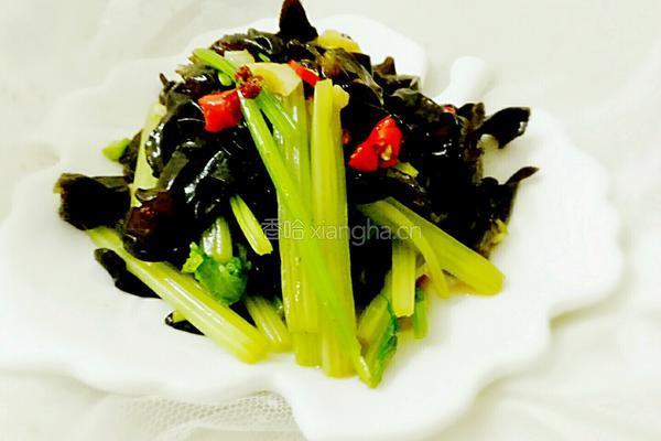 芹菜拌木耳的做法图解9