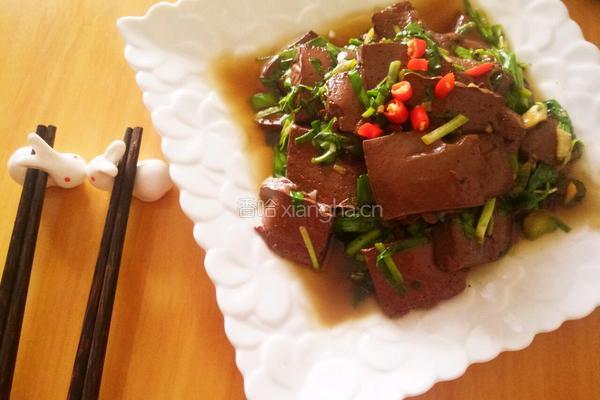 烧鸭血的做法图解1