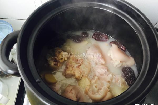 滑滑嫩嫩猪蹄奶白汤的做法图解6