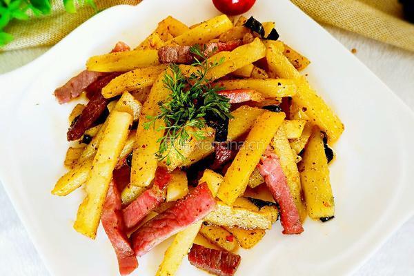 孜然火腿土豆的做法图解7