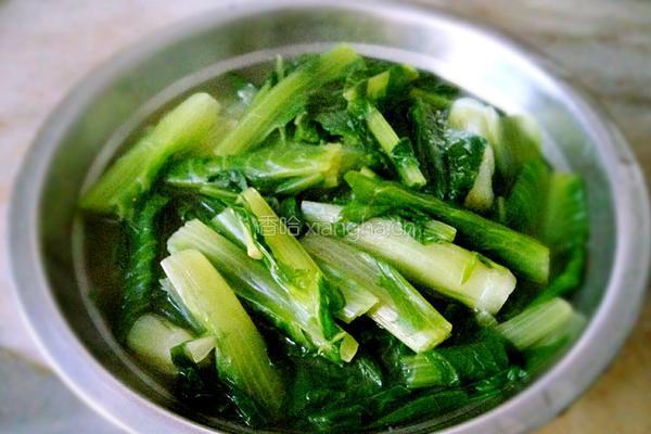 炒油麦菜的做法图解5