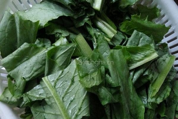 炒油麦菜的做法图解1