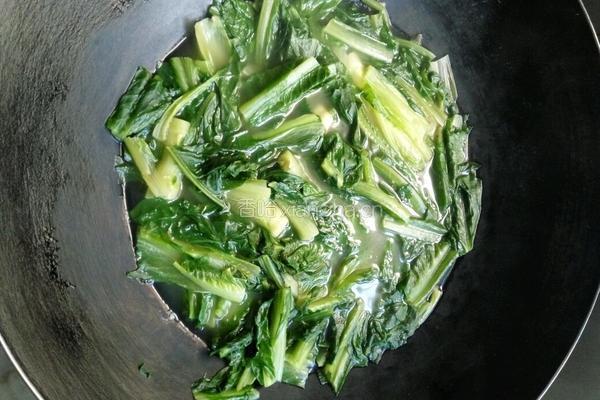 炒油麦菜的做法图解4