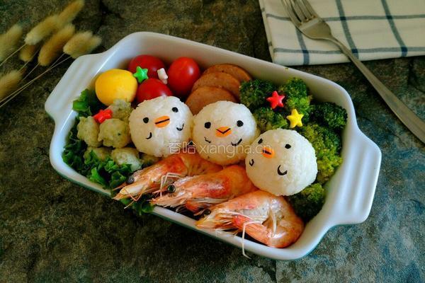 小鸡饭团便当盒的做法图解12
