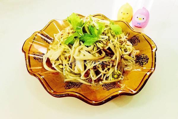金针菇炒黄豆芽的做法图解10