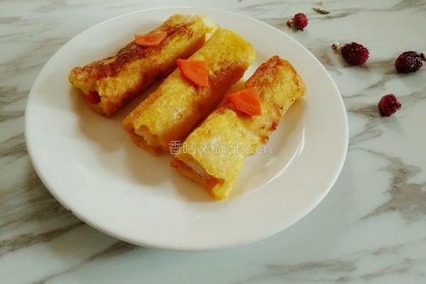 鸡蛋胡萝卜土司卷的做法图解8