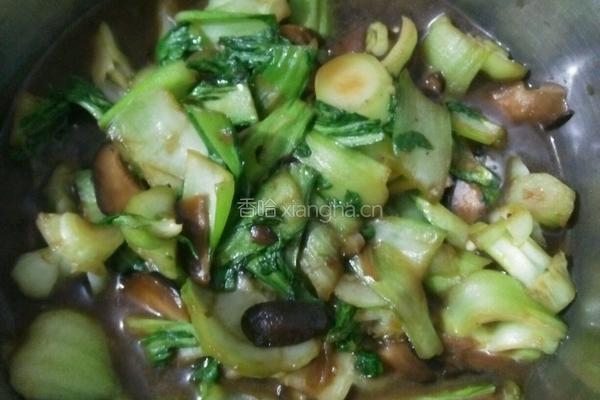 香菇油菜的做法图解4