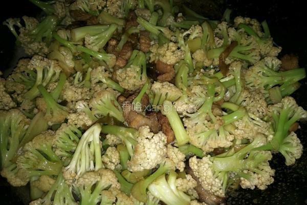 五花肉炒有机菜花的做法图解10