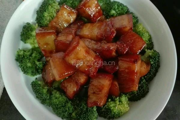 红烧肉炝西蓝花的做法图解22