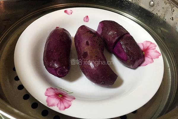 西米紫薯汤圆的做法图解2