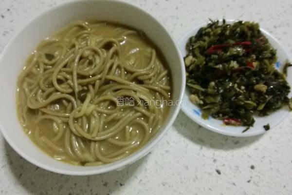 雪菜肉末荞麦面的做法图解5