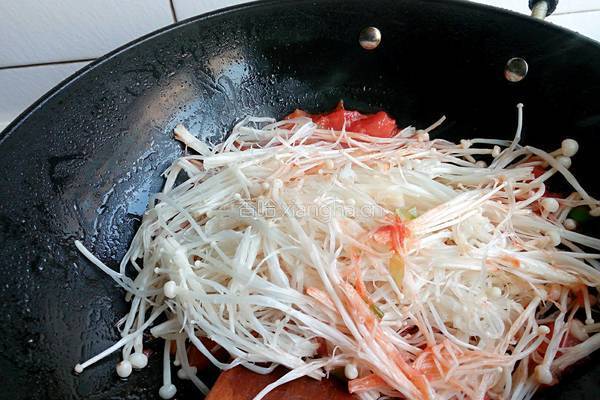 番茄金针菇豆腐汤的做法图解6