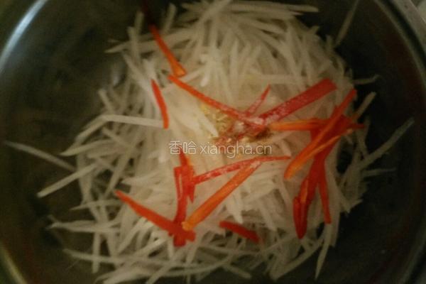 香菜拌白萝卜丝的做法图解7