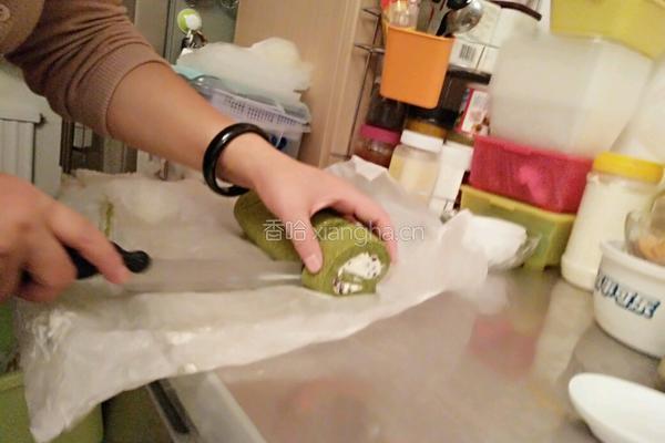 蜜豆抹茶蛋糕卷的做法图解25