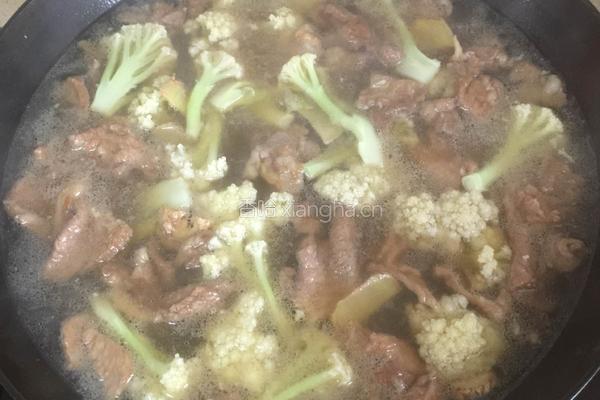 肉片菜花汤的做法图解11