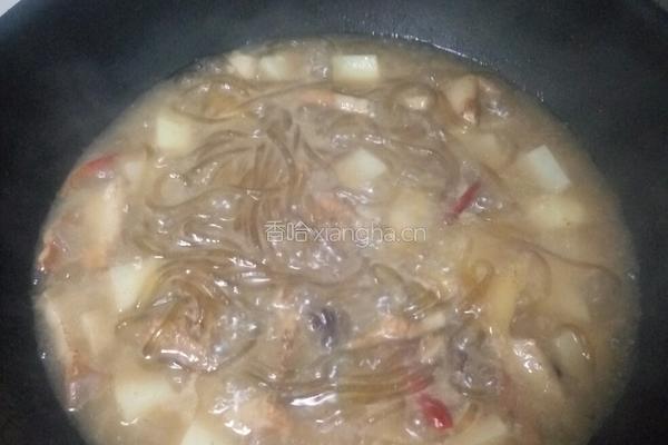 猪肉菠菜顿粉条的做法图解5