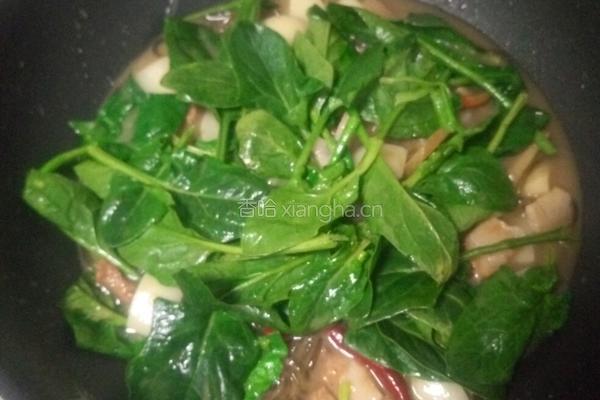 猪肉菠菜顿粉条的做法图解6