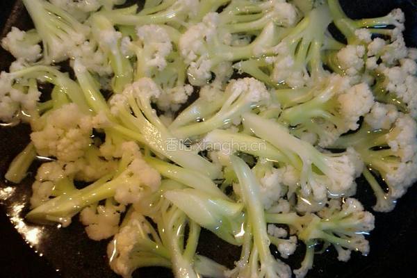 有机菜花炒肉的做法图解5