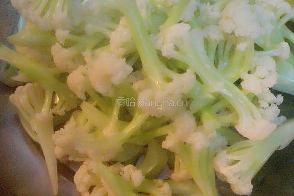 有机菜花炒肉的做法图解6