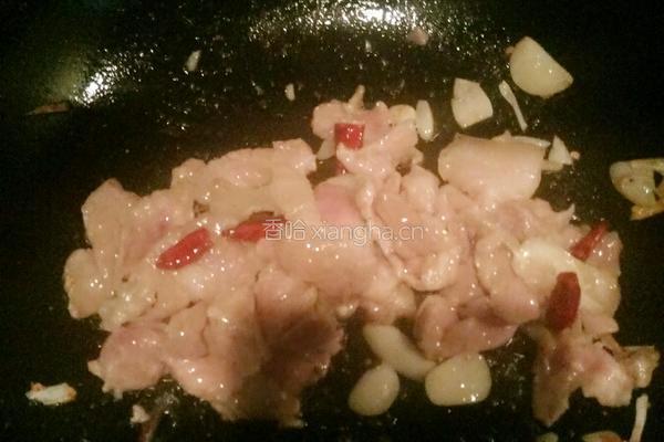花菜炒肉的做法图解4