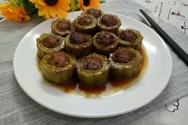 煎酿苦瓜的做法图解1