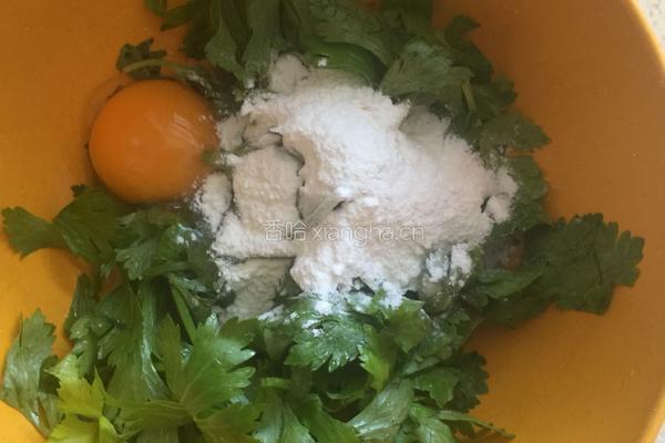 芹菜叶饼的做法图解3