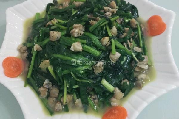 韭菜炒蚬肉
