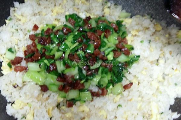 腊肠鸡蛋炒饭的做法图解9