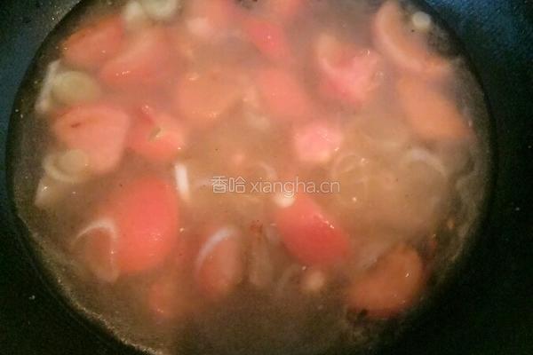 西红柿鸡蛋青菜疙瘩汤的做法图解5
