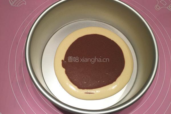 斑马纹双色戚风蛋糕（八寸）的做法图解18