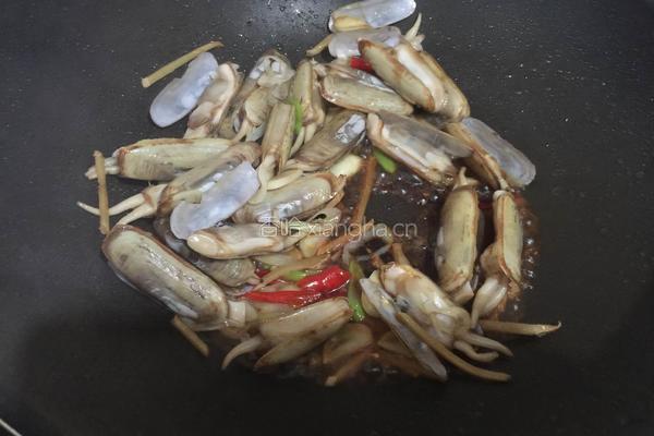 爆炒蛏子的做法图解6