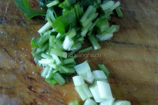 青菜鸡蛋烩饼的做法图解2