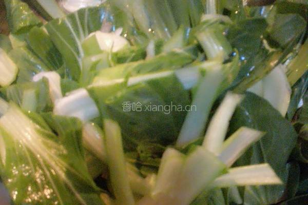 油菜炒鸡蛋的做法图解1