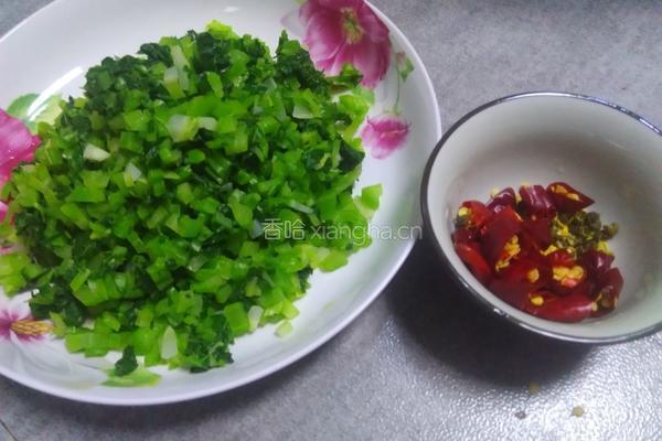 炝炒辣菜的做法图解4
