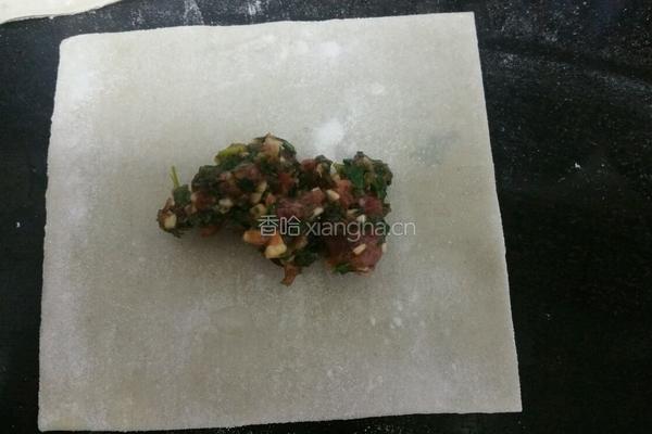 野猪肉荠菜馄饨的做法图解6