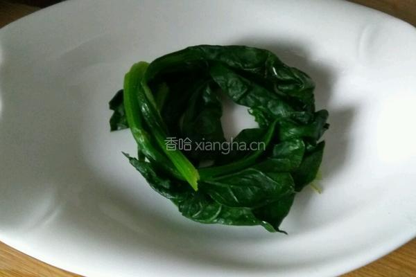 蒜蓉醋汁菠菜的做法图解2