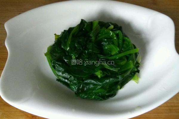 蒜蓉醋汁菠菜的做法图解3