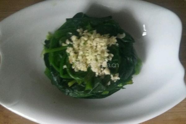 蒜蓉醋汁菠菜的做法图解4