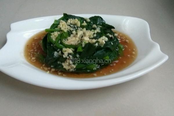 蒜蓉醋汁菠菜的做法图解7