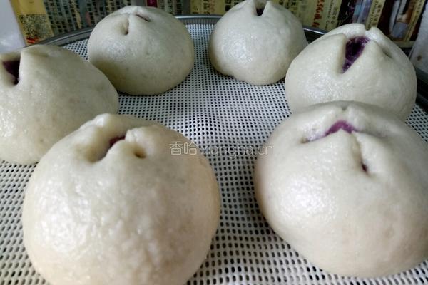 开口奶黄包的做法图解12