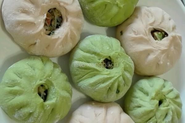 彩色素馅儿包子的做法图解15