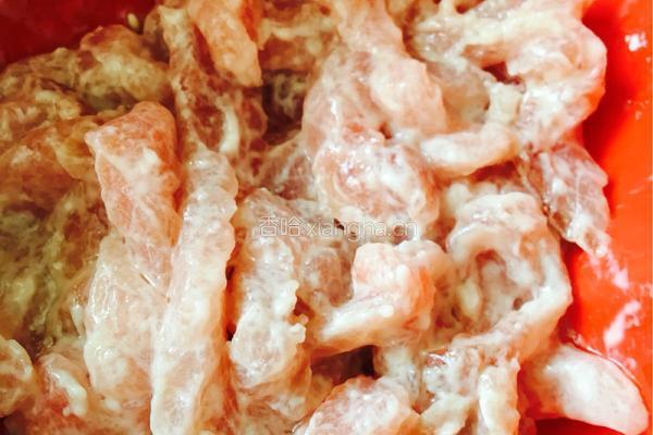 肉丝扁豆的做法图解2