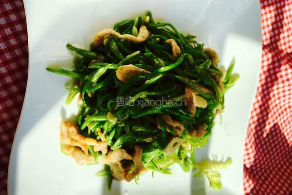 肉丝扁豆的做法图解5
