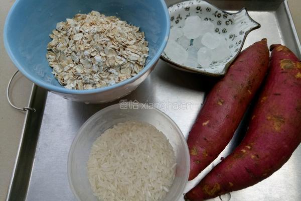 红薯燕麦粥的做法图解1